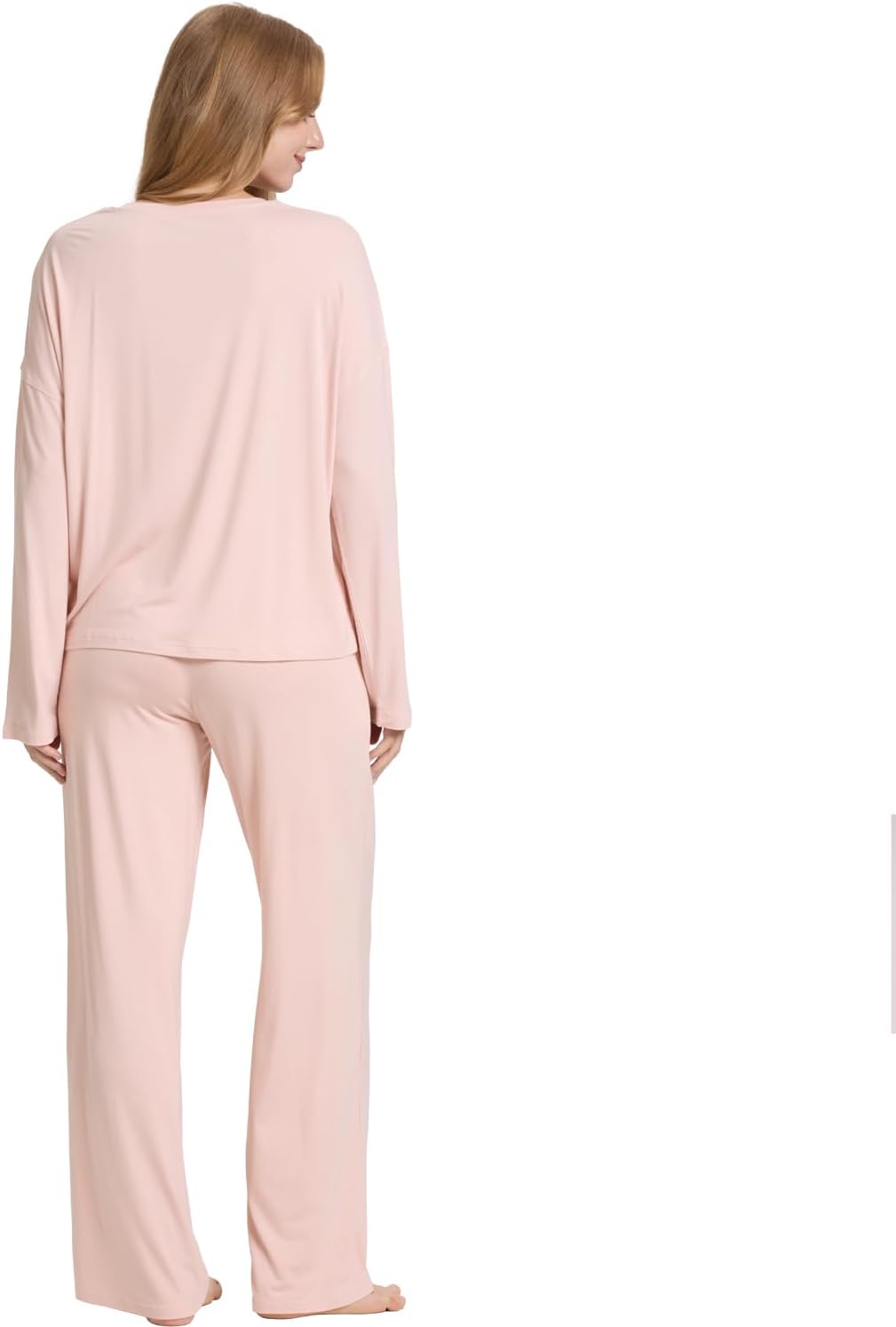 TOSMO Women Pajama Sets Viscose from Bamboo Long Sleeve Sleepwear Super-Soft Comfy Button Down Lounge Sleep Cooling Pjs - Image 3