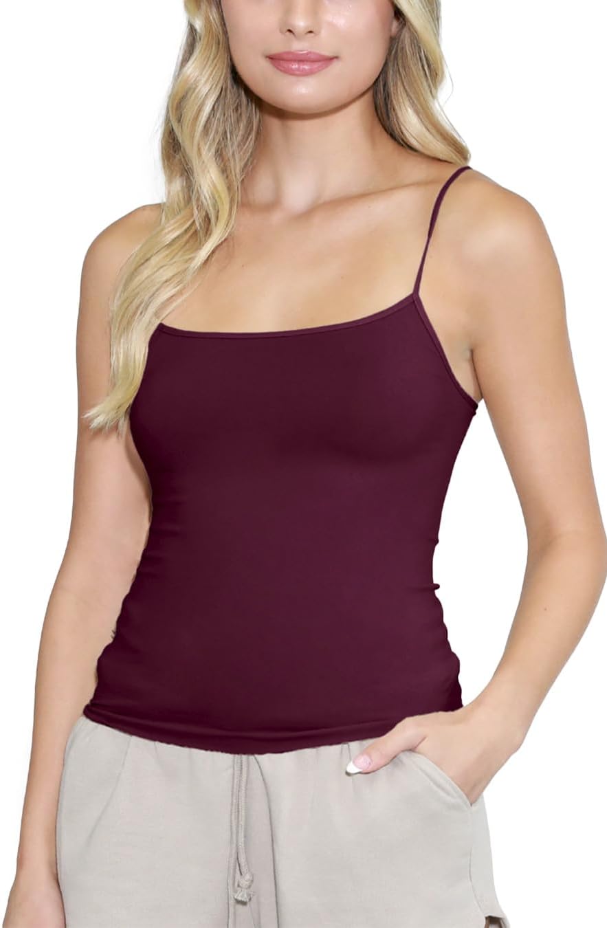 NIKIBIKI Women Seamless Classic Short Camisole Crop Top, Made in U.S.A