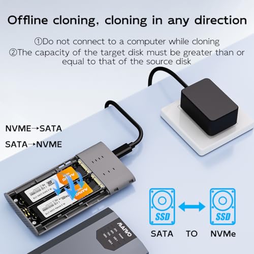 Enclosure Duplicador M.2 SSD MAIWO K2023CL USB 3.2 miniatura 3