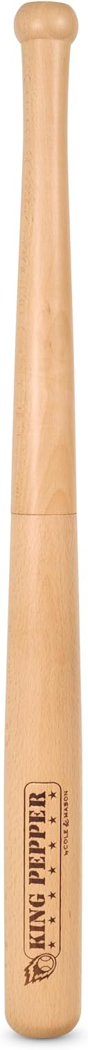 Cole & Mason King Pepper Bat Mill - Mill Includes Gourmet Precision Mechanism for Fine to Coarse Grounds