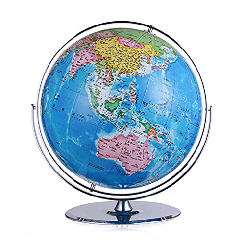 LOKLNEYK Globo terráqueo, Globo terráqueo Vintage de 16,5 Pulgadas, Iluminado con luz LED, Colorido, informativo, fácil Leer, lámpara Globo iluminada