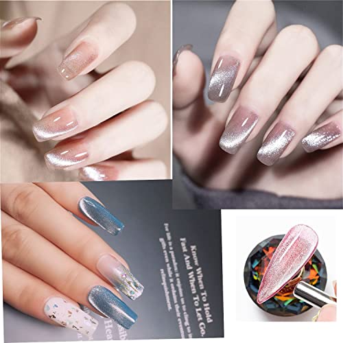 15Ml Cat Eye Gel Nail Polish Bright Silver Uv Soak Off 9D Wide Magnetic Gel Polish Enamel Lacquer Glitter Velvet Nail Art Varnish #TOP2