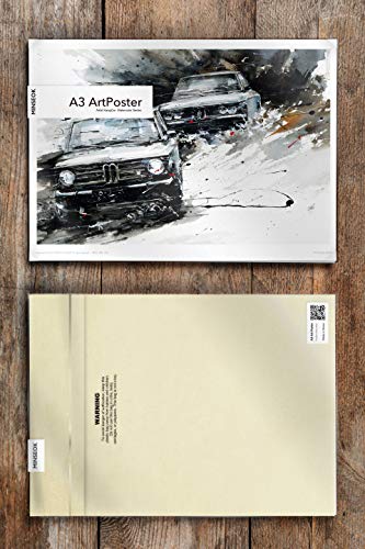 Minseok Watercolor Car Posters Room Decor Premium A3 Art Old Car Print Pictures Perfect Car Wall Art Gift Dynamic Black Vintage Old Sports Cars #TOP3