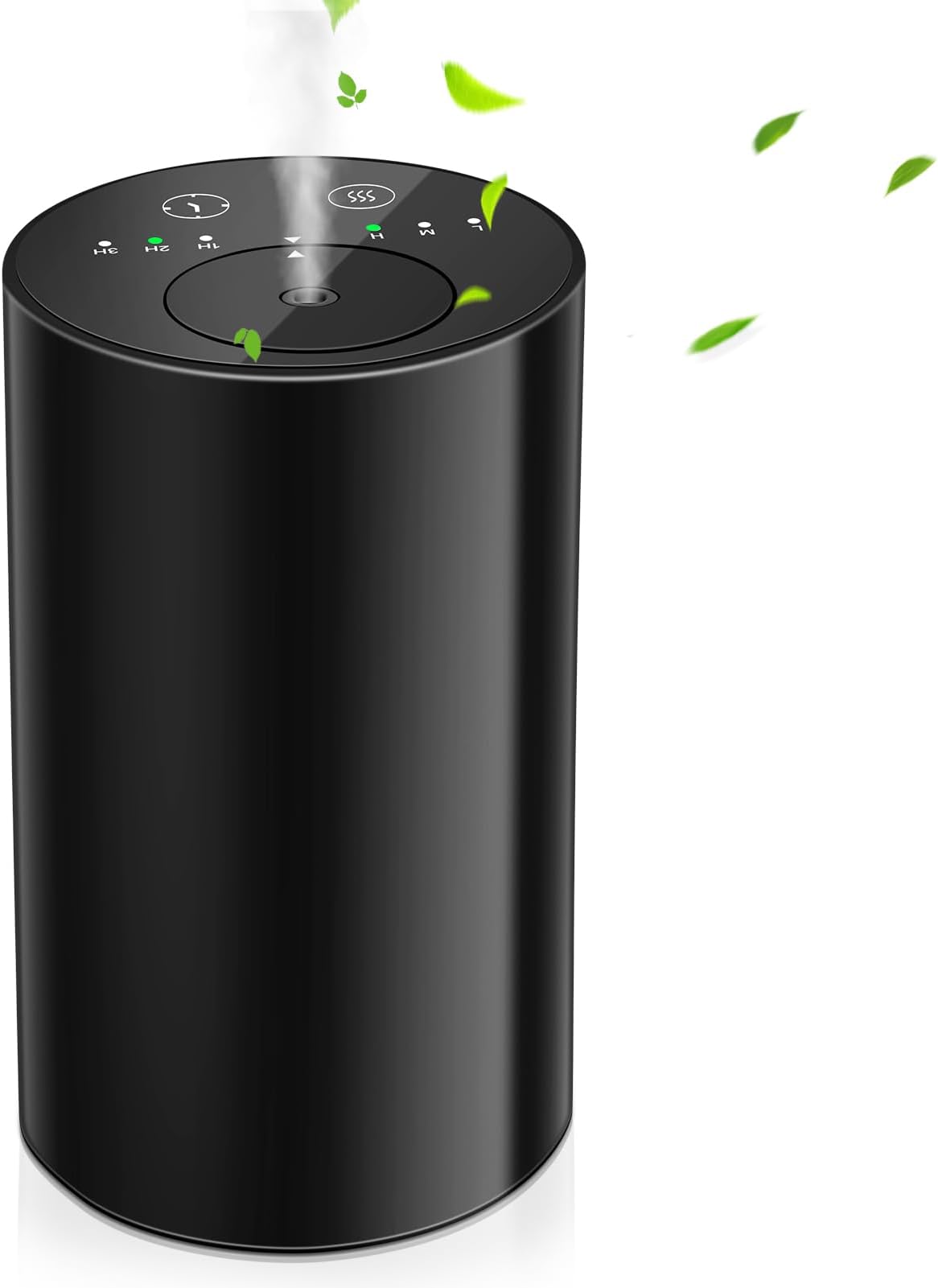 Essential Waterless Oil Diffuser - Mini Scent Air Machine Aromatherapy Atomizing Diffuser USB Charged Essential Oil Diffuser for Home Room Cars Office,1/2/3H/Continous Mode,3 Mist Levels (Black)