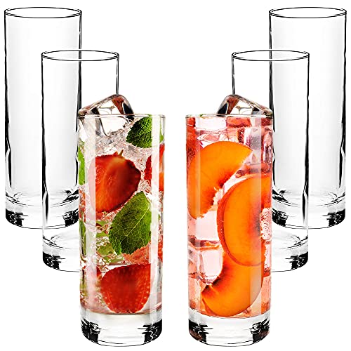 Highball Glasses With Heavy Base, Clear Drinking Glasses Set For Water, Juice, Cocktails, Wine, Beer, And Whiskey, 12 1/4 Ounce, Set Of 6 #TOP1
