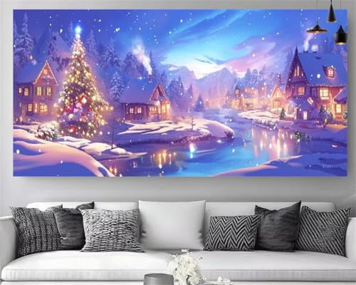 Peinture diamant hiver 5D pour sublimer votre salon ce Noël