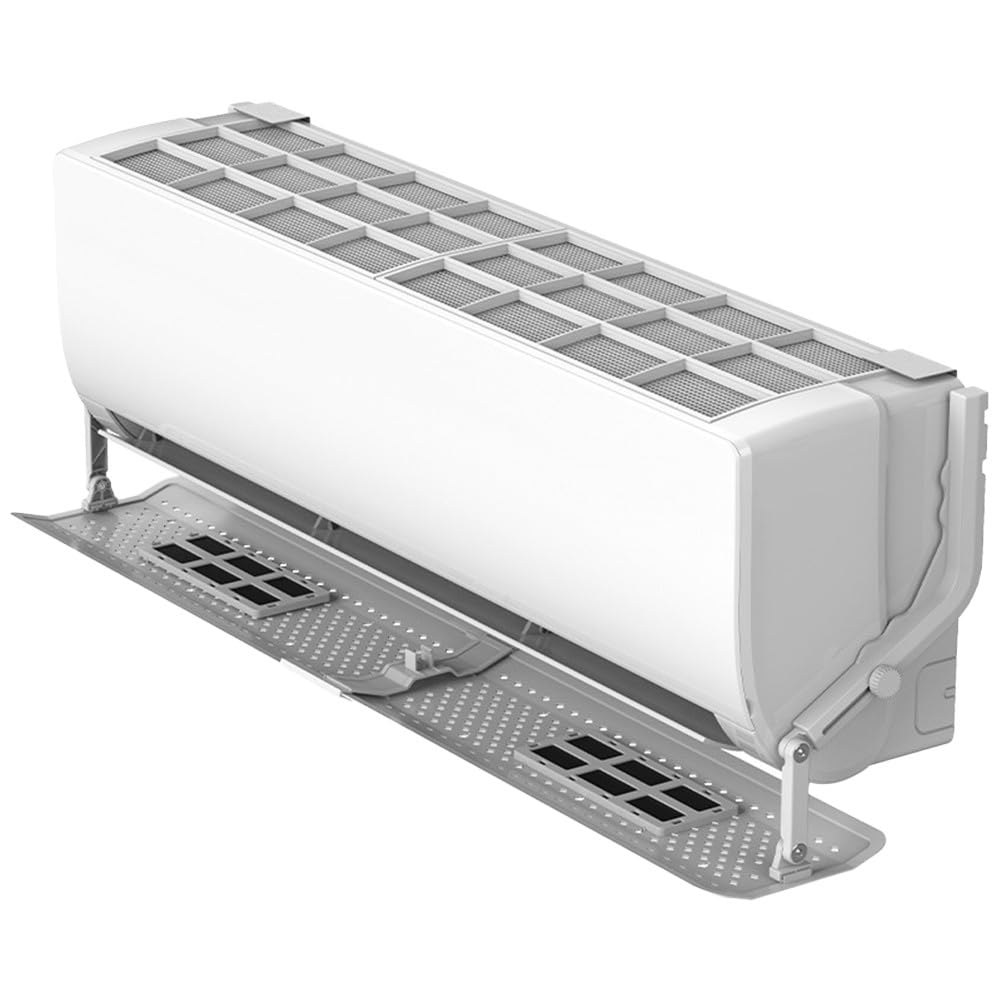 BHGFYXBS Adjustable Air Conditer Wind R With Filter Cotton Anti Direct Blowing Baffle For Wall Mounted Ac Units 57 105Cm Abs Air Guide Plate White