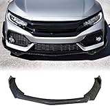 civic fk8 klappenauspuff Versand aus Deutschland AeroBon 3 Stück abnehmbare ABS Frontstoßstangenlippen Kompatibel mit Honda Civic FB/FG/FC/FK Type R/SI/EX (Kohlefasermuster)