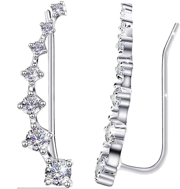 STAYOUNGSimple Earrings for Women - 925 Silver Elegant Girls Earrings