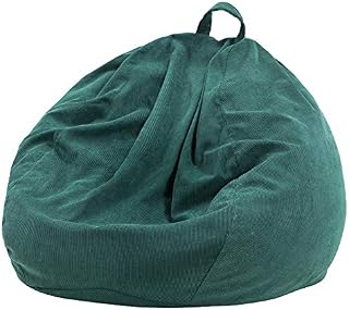 Nobildonna Storage Soft Toy Bean Bag Chair Cover Only Without Filling for Kids Adults. Lazy Sofa Beanbag Stuffed Animal (110x89cm) (Pink)