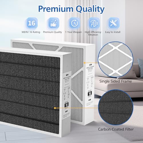 Image of 20x25x5 MERV 16 Air Filter Compatible with Lennox HCC20-28 HVAC System