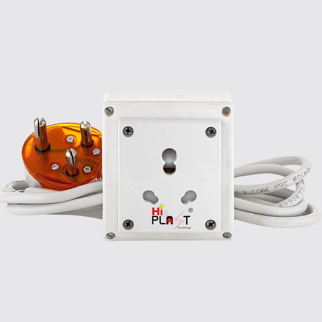Hi-Plasst Heavy Duty 16A Extension Board 3 Meter Cable (1.5 sq.mm) – Supports High Power Appliances Like Fridge, Microwave, EV Charger | 16 Amp Socket with Safety Shutter-image-18