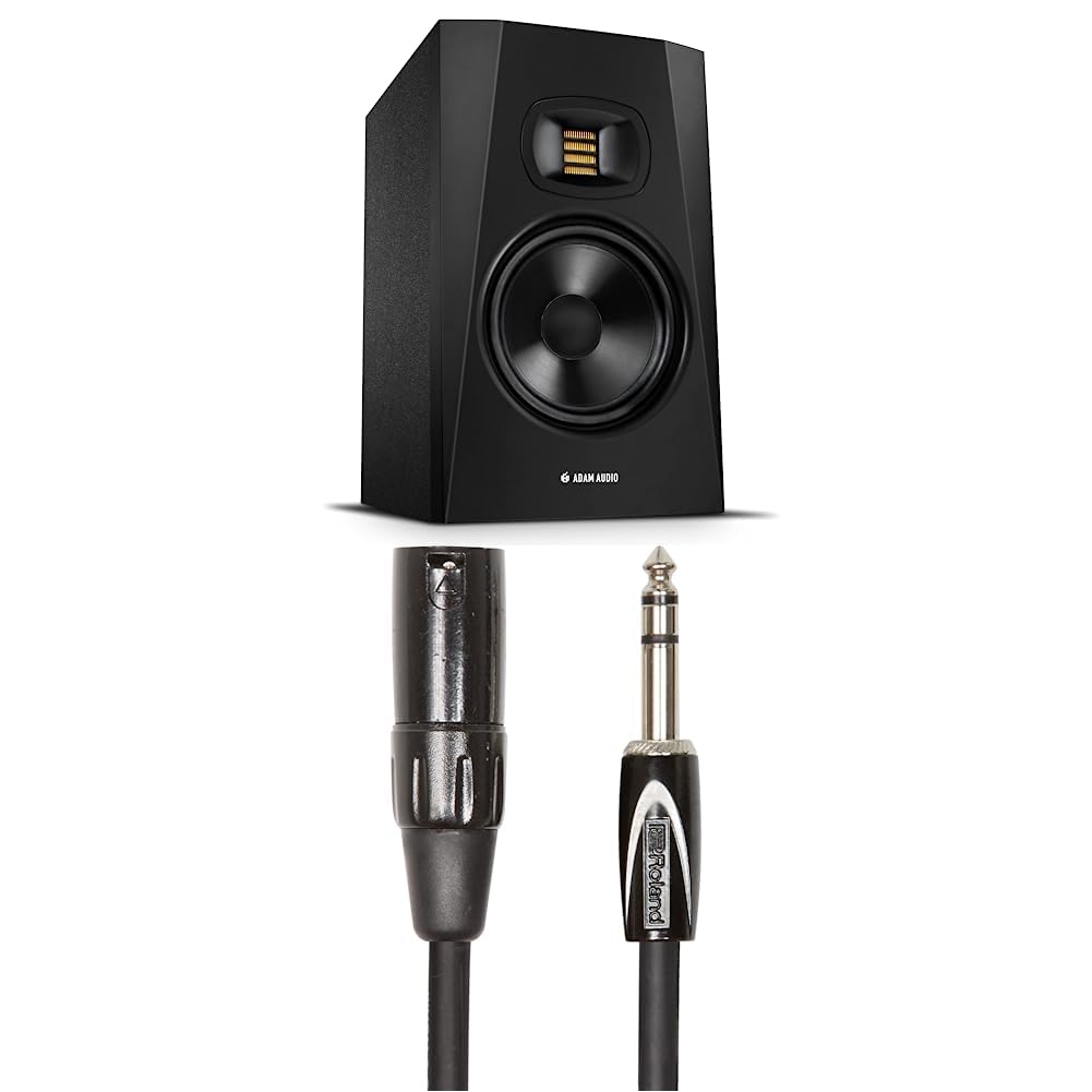 ADAM AUDIO T7V Studio Monitor Pair and Two XLR to TRS Cables