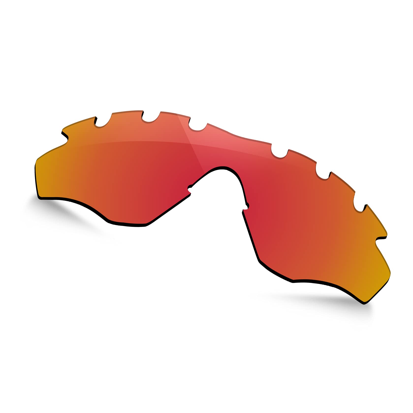 TRUSHELL Polarized Replacement Lenses & Rubber Kits for Oakley M2 Frame Vented OO9212 Sunglass Fire Red - Polarized