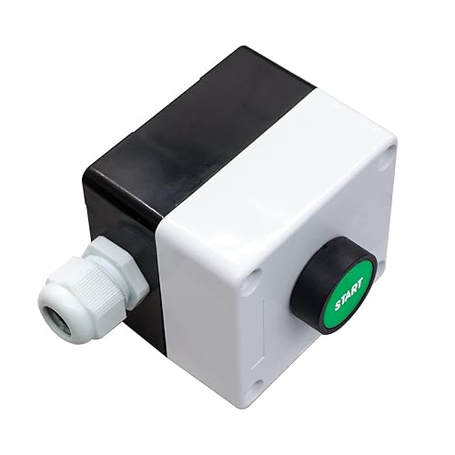 Miniatura 3 de Taiss Interruptor de botón momentáneo Caja de inicio de caja verde señal AC 660V 10A resistente a la intemperie Interruptor de botón HB2-Start-Box