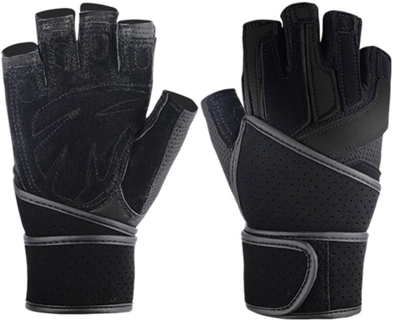 Wrist Guard Fitness Weightlifting Man Training Cycling Sports Half Finger Nylon Gloves