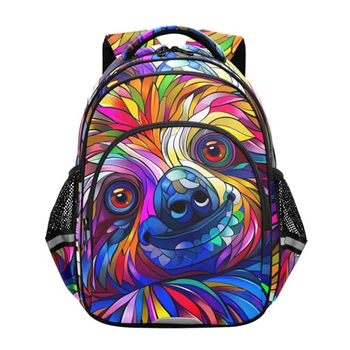 Stain Glasses Sloth Cute Animal Toddler Backpack for Prechool Boys Girls 3-8 Years Mini Bookbag S 202b5513