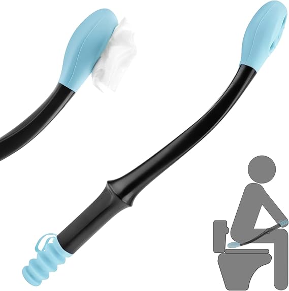 Butt Wiper for Fat People Disabled, Jhua 15.7" Silicone Toilet Aids for