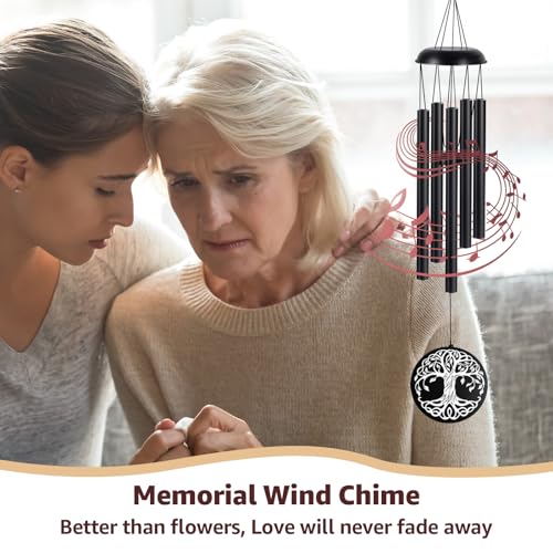Sympathy Wind Chimes for Loss of Loved One Memorial Windchimes for Lost Father Mother Friends Remembrance Bereavement Gift with Card - Image 2