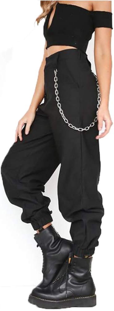 pantaloni da jogging per donne con tasche hip pop