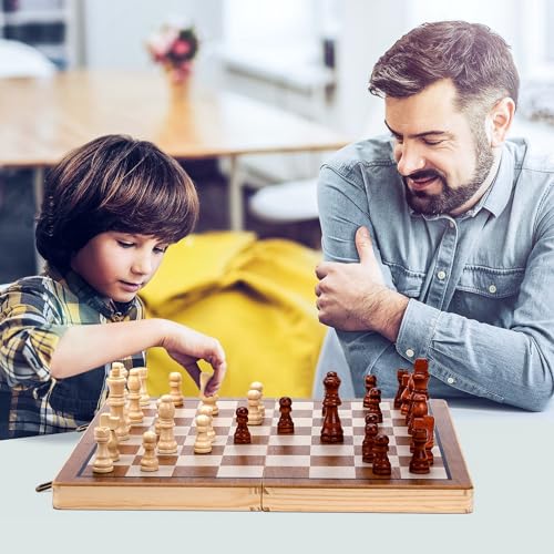 Set de Ajedrez Magnético Plegable de Madera 15" miniatura 6