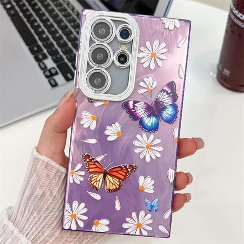Coque Samsung S25 Ultra PC rigide papillon HU2