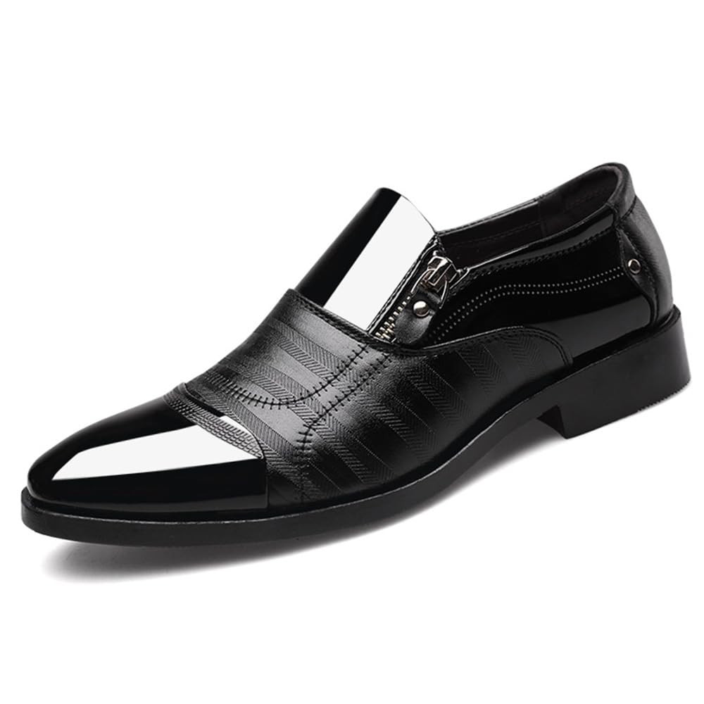 Mens Dress Shoes Leather Shoes Loafers Pointed Lace Up Business Tuxedo Shoes