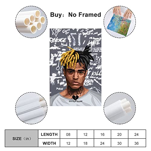 XXXTENTACION Poster decorativo su tela con stampa