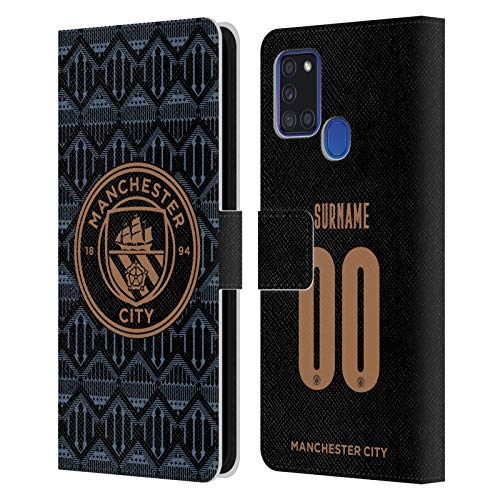 Coque Samsung Galaxy A21s Manchester City housse portefeuille protection cuir personnalisable