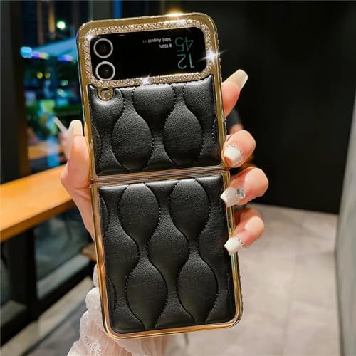 Coque Galaxy Z Flip 4 plaquée Or avec motif écossais chic