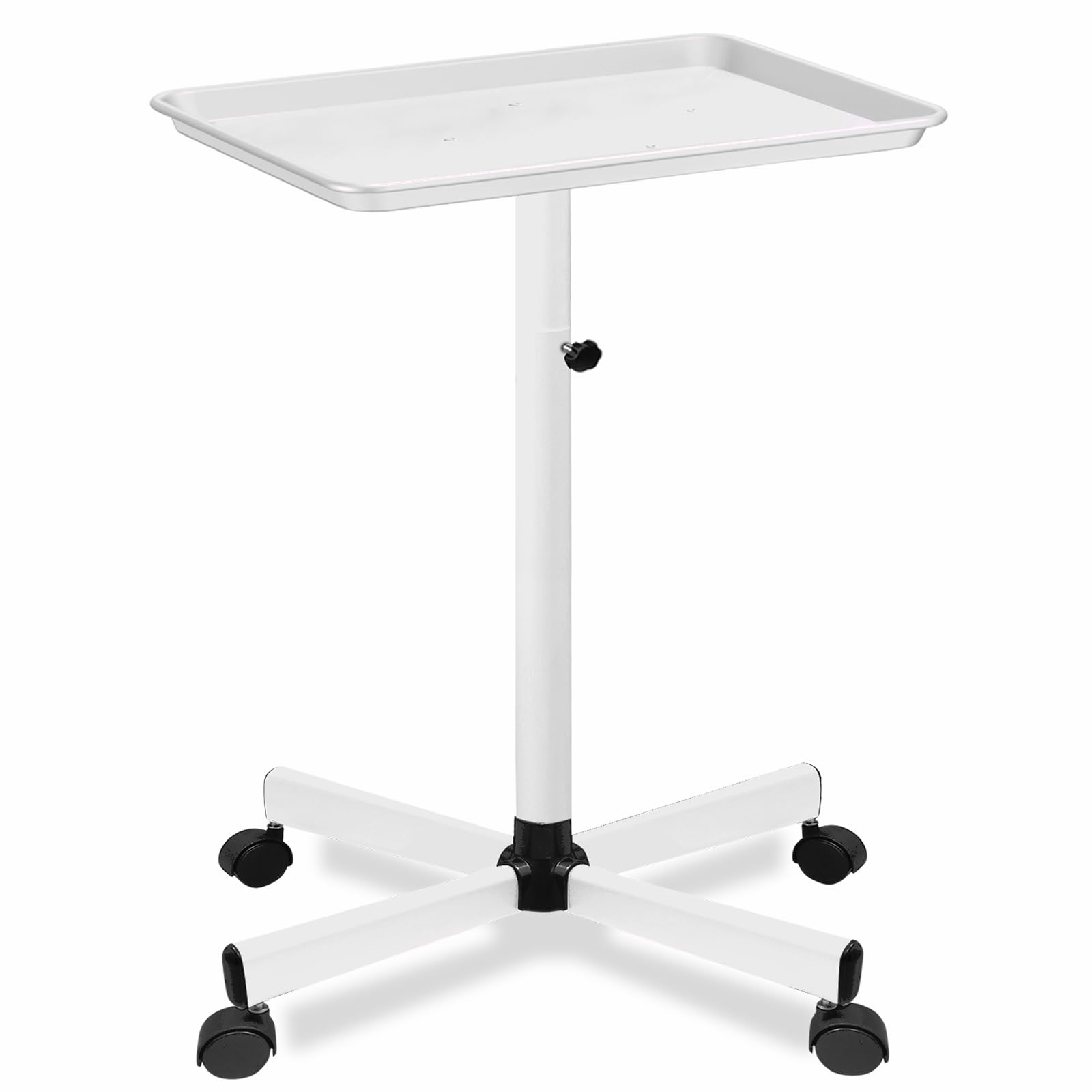 Salon Tray, White Salon Tray, Salon Tray Adjustable, Salon Tray on Wheels, Salon Service Tray Suitable Use As Medical Tray, Dental Tray, Salon Tray(White)