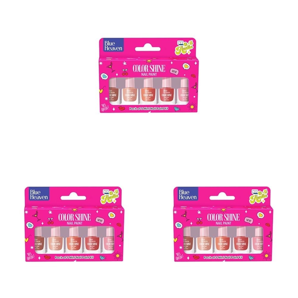 Blue Heaven Color Shine Nail Polish Set for Women | Pack of 15| Glossy Finish | Quick Drying | Long Lasting Nail Polish for Women | Chip Free Nail Paint | Gift Set for Women|9 to 5 Hustle, 25ml-image-11