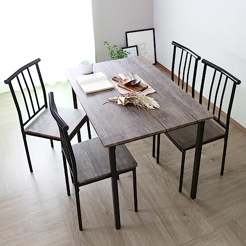 DORIS ドリス ダイニングテーブル テーブル 2人用 4人用 幅110cm 単品 木目調 シンプル スチール ブラウン ラーザ110cm 【16855】 [2]