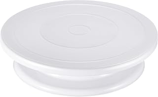 Kootek 11 Inch Rotating Cake Turntable - Smooth 360° Spinner Stand for Decorating, Baking & Display (White)