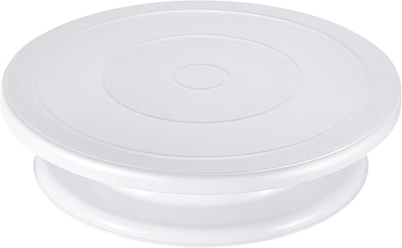 Kootek Cake Stand, 11 Inch Rotating Cake Turntable for Decorating, Display & Baking, Smooth Revolving Spinner Stand White