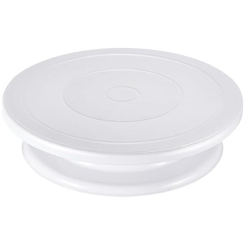 Kootek Cake Stand, 11 Inch Rotating Cake Turntable for Decorating, Display & Baking, Smooth Revolving Spinner Stand (White)