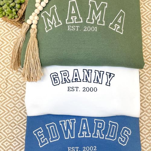 Noni Personalized Sweatshirt for Women & Men – Custom Embroidery, Trendy Oversized Crewneck, Stylish Unisex Sweater, for Couples, Friends, Family, Christmas, Valentine's, Birthday4