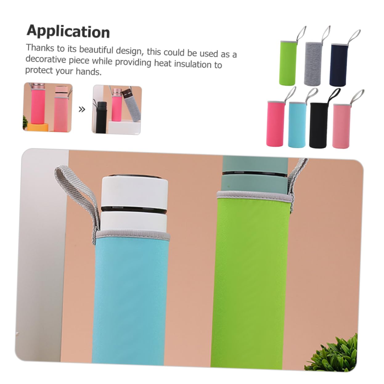 ULTECHNOVO 35 Piezas Fundas Aislantes para Botella y Taza Protector Antideslizante y Térmico Compatible para Botella Térmica y Vaso