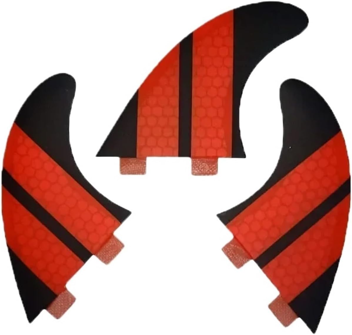 FCS FINS Surfboard Fins Twin Tri Fin A Set G5 Size Fiberglass Core with Carbon M Size Quilhas Surf Fin(Pink)