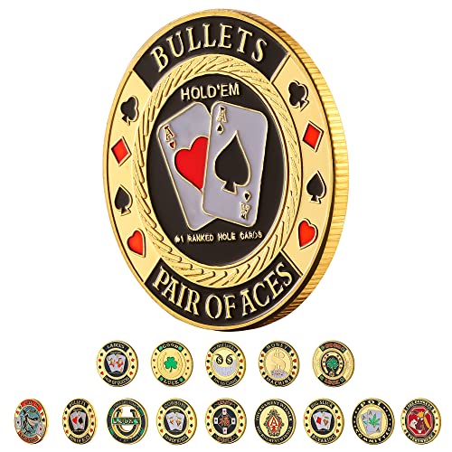 LuluCircle Poker Guard - Poker Card Protector with Weights and Plastic Case (Pocket Aces) by LuluCircle - Used condition - US$8.09