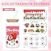 UV DTF Transfer Cup Wrap - 10 Sheets Fruit Strawberry UV DTF Cup Wraps for 16 oz Glass Cups, Waterproof Strawberry UV DTF Transfer Stickers, Water Bottle Fruit Decals Crafts for Bottom or Lid Top