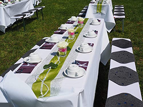 Image of Obstal 210GSM Rectangle Table Cloth, White, 54 x 78 Inch | Heavy Duty Water Proof Microfiber Tablecloth, Decorative Fabric Table Cover for Outdoor and Indoor Use