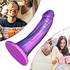 Roluck Leistungsstarke Saugnapf Anal Dildo, Flüssigkeit Silikon Dildo Vagina G Spot Sexspielzeug, Soft Realistic Dildo, Weiblich Männlich Paare Anal Plugs #5