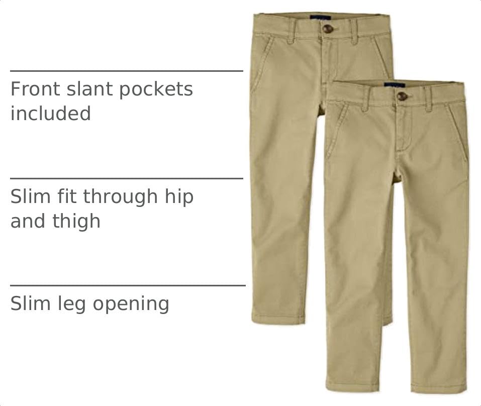 Image of The Children's Place Boys' Stretch Skinny Chino Pants, Multipacks