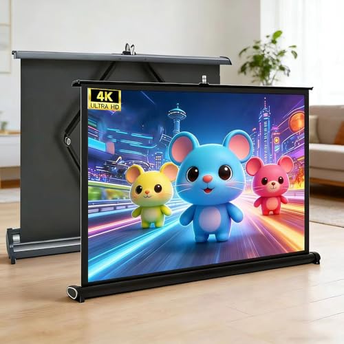 Pantalla Retráctil de Proyector 50" 4:3 Portátil