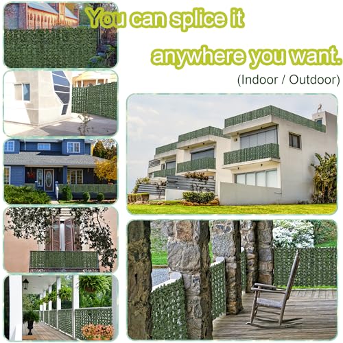 Dopgib LEAF Artificial Ivy Privacy Fence Screen,140"X 60 Inch (58.5 Sqft) Uv-Anti Faux Hedge Fence And Fake Ivy Vine Leaf Wall Panels thumb #5