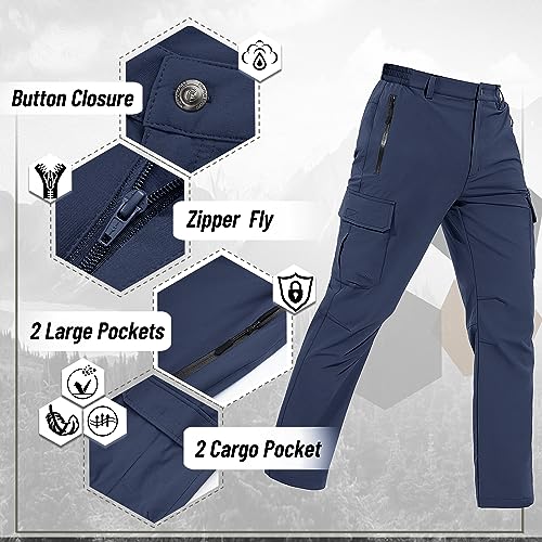 Tacvasen Mens Work Pants Stretch Outdoor Camping Pants For Men Men Cargo Pants Men Travel Pants Slim Navy Blue Cargo Pants Men #TOP3