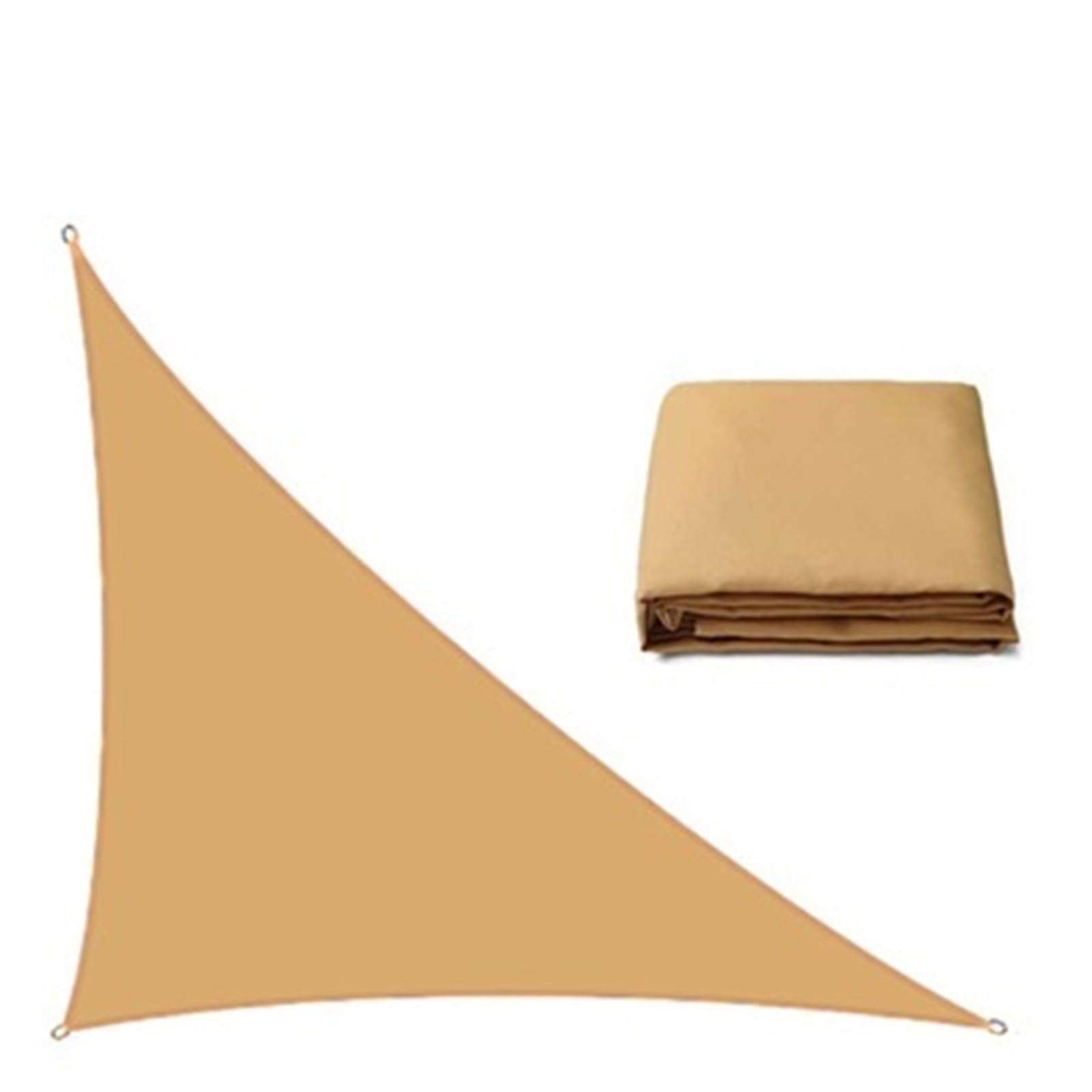 Voile d'ombrage triangulaire imperméable 420D sable 5x5x7.1m pour jardin