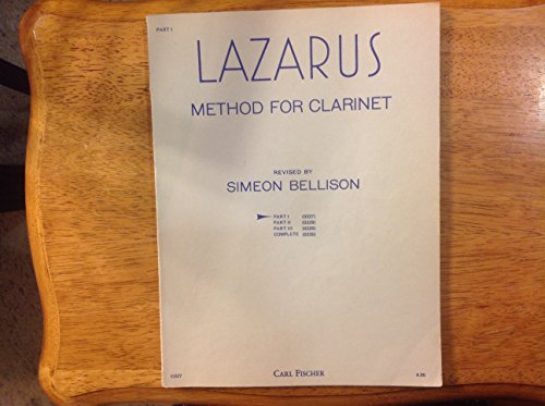 Lazarus Method For Clarinet (Boehm and Ordinary Systems) Part 1