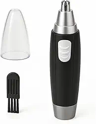 Aparador de Pelos Multifuncional para Nariz, Orelha e Sobrancelha – Pilha, Portátil, Compacto, Motor Silencioso e Corte Preciso – Uso Masculino e Feminino